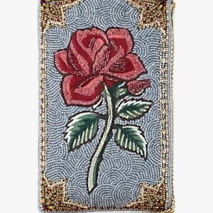 Mary Frances Red Rose Embroidered Phone Case
